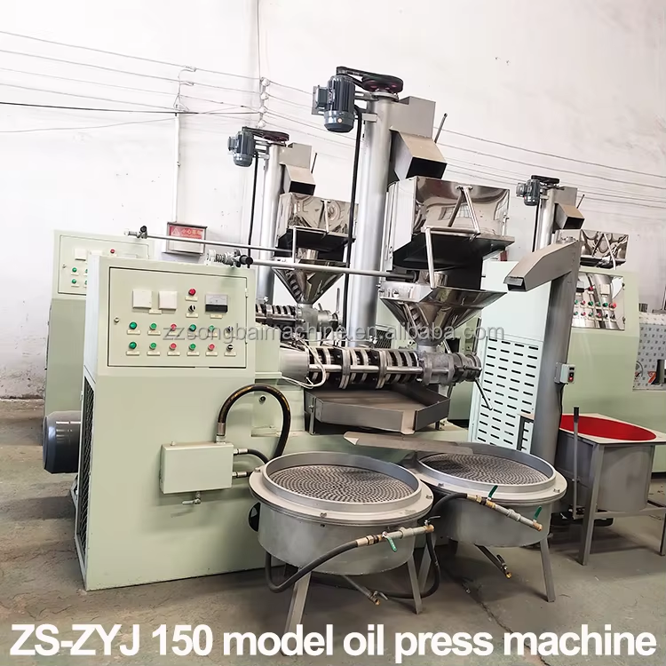 Pellet Machinery, Crusher, Mixer, Cooler, Packing MachineScrew Oil Press ZS-ZY 150