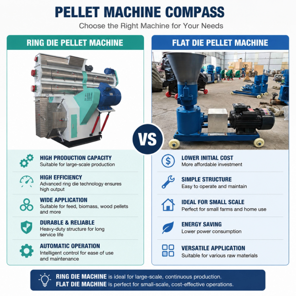 Pellet Machinery, Crusher, Mixer, Cooler, Packing Machine.How to Choose the Right Feed Pellet Machine for Your Poultry Farm in 2026
