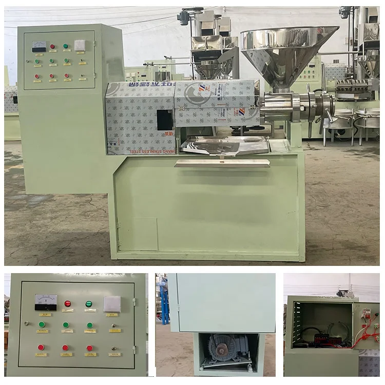 Pellet Machinery, Crusher, Mixer, Cooler, Packing MachineAutomatic Screw Oil Press ZS-ZYJ-125