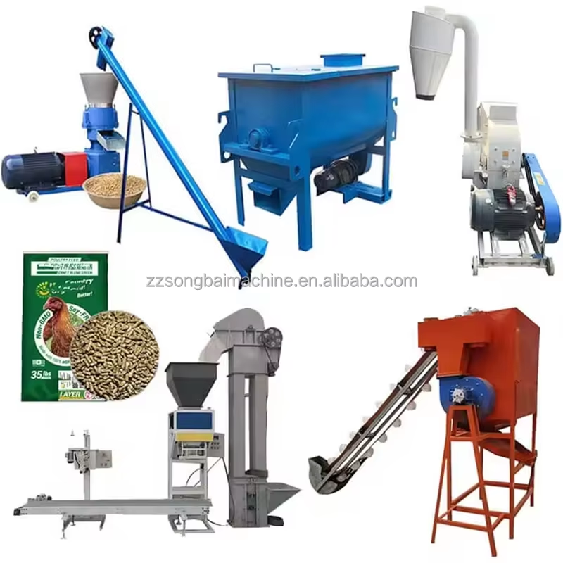 Pellet Machinery, Crusher, Mixer, Cooler, Packing MachineFull Automatic Feed Production Line