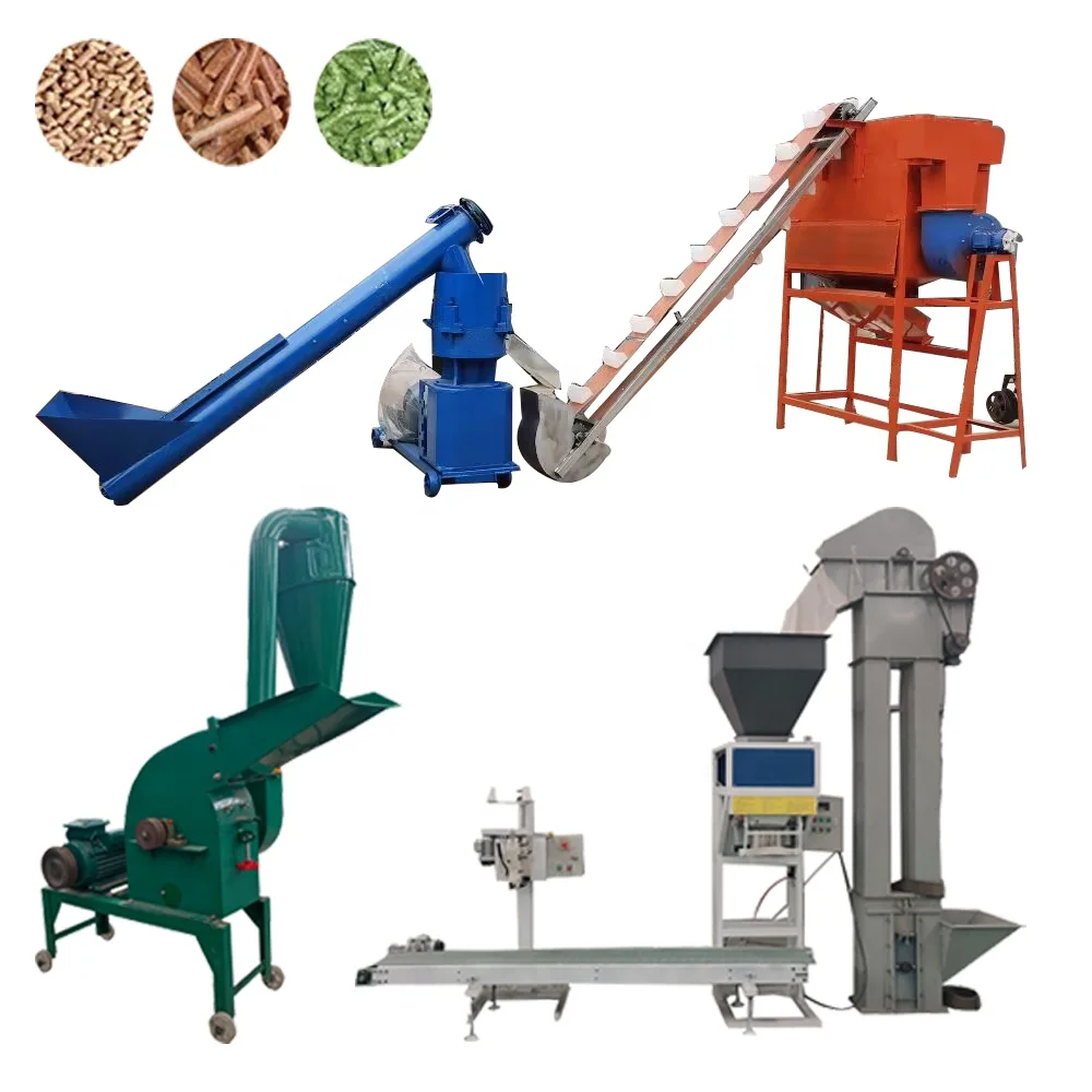 Pellet Machinery, Crusher, Mixer, Cooler, Packing MachineAutomatic Pellet Production Line